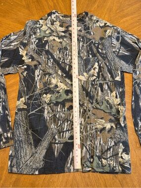 Mossy Oak Camo Long Sleeve Shirt Men’s Medium USA Made Hunting RealTree Style